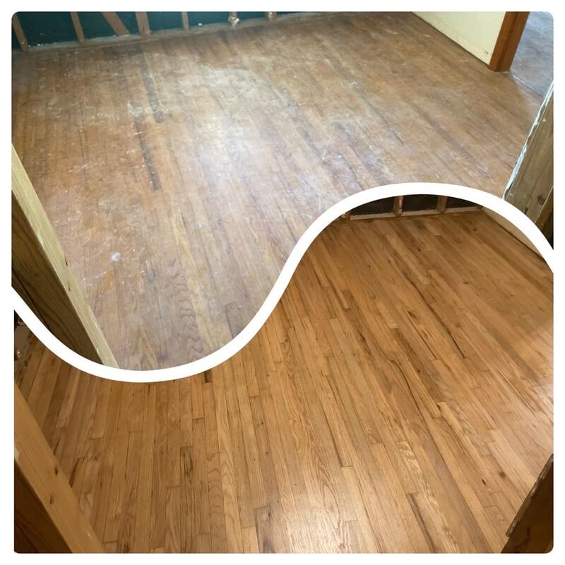 Full sand wood floor refinishing Wood floor refinishing with full sanding